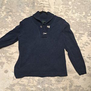 Lauren by Ralph Lauren Navy Cotton Sweater